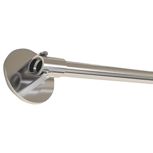 Gebogene Duschvorhangstange, verstellbar, Edelstahl, Teleskopstütze, 180° schwenkbar, Anti-Rutsch-Design Gebogene Duschvorhangstange, verstellbar, Edelstahl, Teleskopstütze, 180° schwenkbar, Anti-Rutsch-Design von Generisch