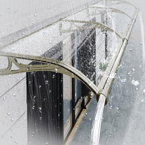 Gebogene Polycarbonat Fenstermarkise Modern Terrasse Balkon Vordach Haustür Schatten Outdoor Terrasse Überhang Sonnenschutz Fenster Stilvoller Wetterschutz von Generisch