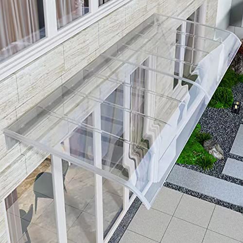 Gebogene Türvordach Outdoor Regenschutz Abdeckung UV-Schutz Polycarbonat Markise für Haustür Fenster Regenschutz von Generisch