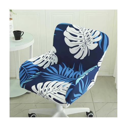 Gebogener Stuhlhussen Barhocker mit Armlehne 4/2 Stück, Stretch Stuhlhussen für Barhocker, Abwaschbar Hussen für Barhocker Waschbar Schonbezug Stuhl Hochlehner mit Elastischem Boden,O,4PCS von Generisch