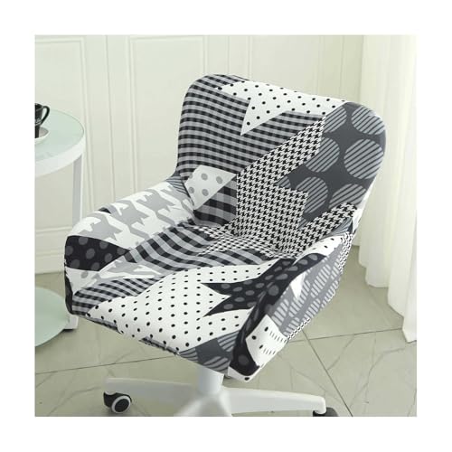 Gebogener Stuhlhussen Barhocker mit Armlehne 4/2 Stück, Stretch Stuhlhussen für Barhocker, Abwaschbar Hussen für Barhocker Waschbar Schonbezug Stuhl Hochlehner mit Elastischem Boden,T,4PCS von Generisch