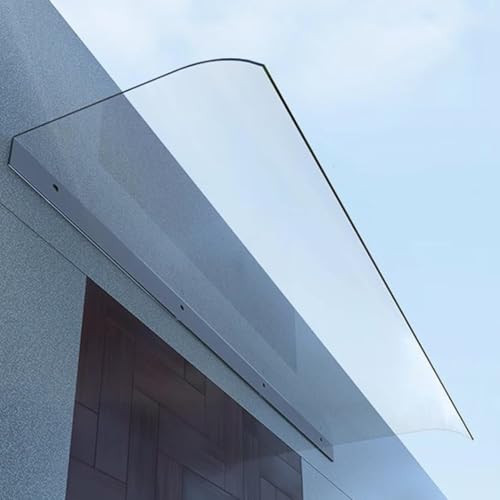 Gebogenes Polycarbonat-Türvordach – unsichtbare Outdoor-Markise für UV-Regen- und Schneeschutz – Vordertürabdeckung 40 x 80 cm – Wetterschutz Gebogenes Polycarbonat-Türvordach – unsichtbare Outdoor-Markise für UV-Regen- und Schneeschutz – Vordertürabdeckung 40 x 80 cm – Wetterschutz von Generisch