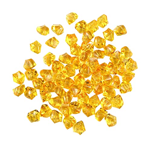 Gefälschte Kristalle 50 Stück Acryl Edelsteine klare Eisfelsen Kunststoff Diamanten Vase Felsen Herzstück für Vasenfüller Partytisch Streuung Hochzeit Steinfüller Lange (G One Size) von Generisch