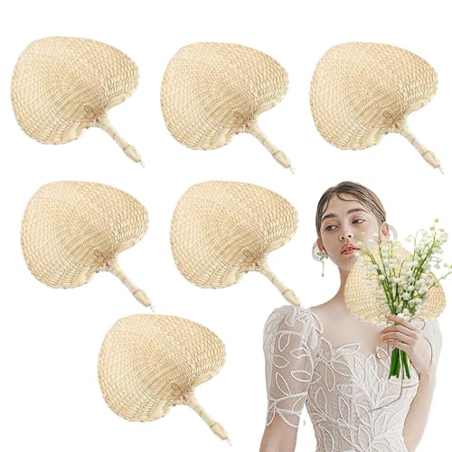 Geflochtene Raffia Fächer - Manueller Handfächer Aus Palmblättern In Großpackung - Geflochtene Tragbare Deko Für Hochzeit Outdoor Zuhause Wand Tisch von Generisch