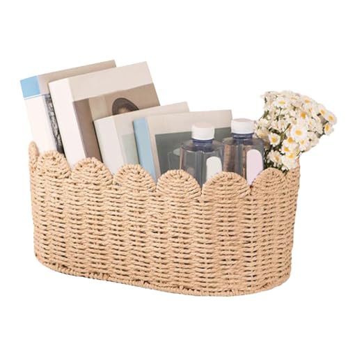 Geflochtener Aufbewahrungskorb | Niedlicher Geflochtener Korb,Organizer Für BücherSchreibtisch Kleiderschrank Küchenzeile Büro Kommode Schlafzimmer & Sofa Geflochtener Aufbewahrungskorb | Niedlicher Geflochtener Korb,Organizer Für BücherSchreibtisch Kleiderschrank Küchenzeile Büro Kommode Schlafzimmer & Sofa von Generisch