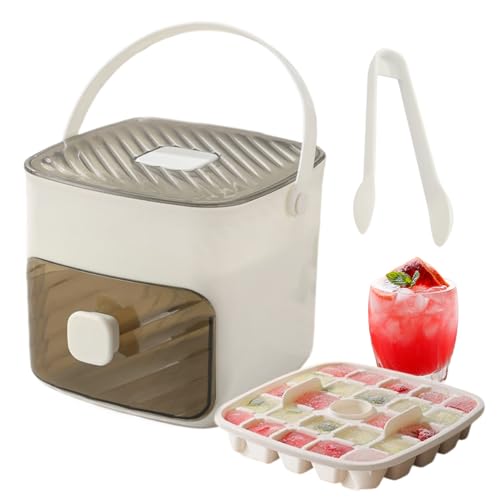 Gefrierschrankschale, Eisschalen für Gefrierschrank | Einfache Veröffentlichung Chilling Cube Making Box - Pressetyp-Design, große Kapazitätseisaufbewahrungsschale für Party, tägliches Leben, Küche von Generisch