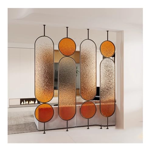 Gehärtetes Glas Raumteiler Panel Sichtschutz Deko Säulen Transluzente Raumteiler mit schwarzem Rahmen Gehärtetes Glas Raumteiler Panel Sichtschutz Deko Säulen Transluzente Raumteiler mit schwarzem Rahmen von Generisch