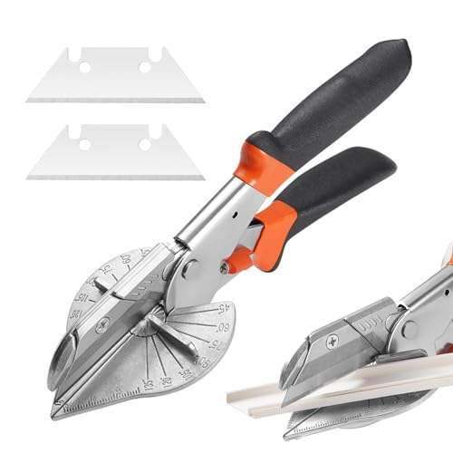Gehrungsschere für Holz | Einstellbare 45 bis 135 Grad Multi -Winkel -Trimmschneider - Multi -Funktion -Trunkingschere einschließlich 2 Ersatzklingen zum Schneiden von Weichholz, PP, PVC Gehrungsschere für Holz | Einstellbare 45 bis 135 Grad Multi -Winkel -Trimmschneider - Multi -Funktion -Trunkingschere einschließlich 2 Ersatzklingen zum Schneiden von Weichholz, PP, PVC von Generisch