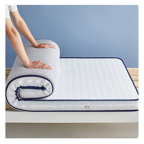 Gel-Memory-Schaum-Matratze in voller Größe mit abnehmbarem Bezug mit Reißverschluss für optimale Unterstützung, Bewegungsisolierung und erholsamen Schlaf, weißer Strickstoff, 180 x 200 x 5 cm von Generisch