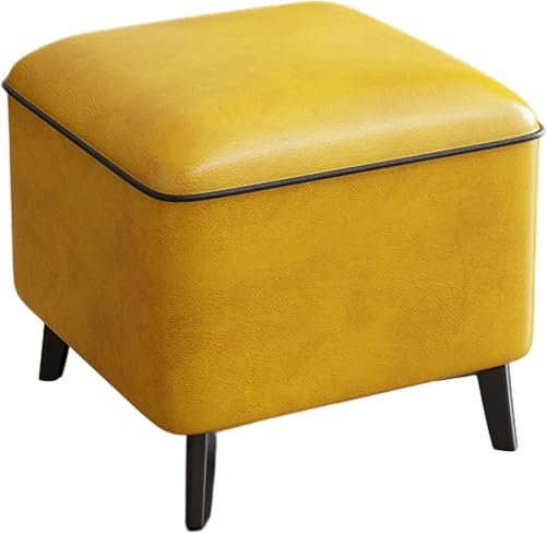 Gelbes Leder getuftet Ottomane Fußstütze Hocker Würfel Fußstütze Bank für Schlafzimmer Wohnzimmer Büro & Eingangsbereich Stilvoller Schuhwechselhocker Kompaktes quadratisches Design Gelbes Leder getuftet Ottomane Fußstütze Hocker Würfel Fußstütze Bank für Schlafzimmer Wohnzimmer Büro & Eingangsbereich Stilvoller Schuhwechselhocker Kompaktes quadratisches Design von Generisch