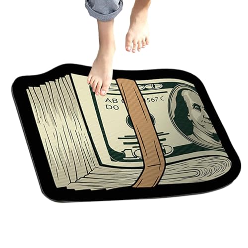 Geldteppich für Schlafzimmer | Fußmatten 100-Dollar-Schein-Geld-Teppich - Weicher Kristall-Samt-Küchenteppich, Rutschfester Geldteppich, ästhetische Raumdekoration, 19,7 x 31,5 Zoll Geldteppich für Schlafzimmer | Fußmatten 100-Dollar-Schein-Geld-Teppich - Weicher Kristall-Samt-Küchenteppich, Rutschfester Geldteppich, ästhetische Raumdekoration, 19,7 x 31,5 Zoll von Generisch