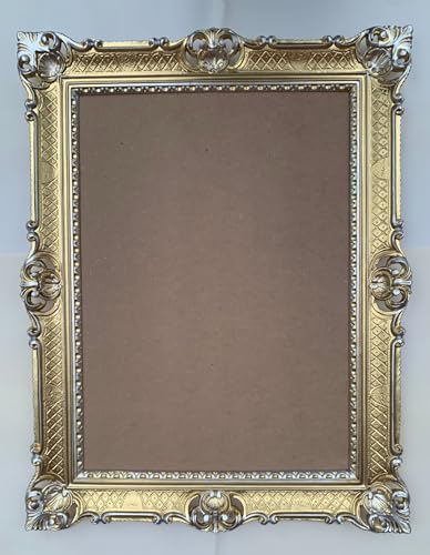 Gemälderahmen Barock Bilderrahmen 50x70 cm Werbetafel Menütefel recheckig posterrahmen Bilderrahmen Groß Xxl Rahmen Antik Rahmen 90x70cm Plakatrahmen Hängerahmen Spiegelrahmen (GOLD-Silber) von Generisch