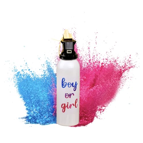 Gender Reveal Spray Pulver Blau Pink Geschlechtsenthüllung Feuerlöscher (Pink) von Generisch