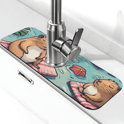 Generic Capybara On Beach Print Küchenspüle Spritzschutz Wasserhahn Matte, Spülbecken-Gadgets, Spritzschutz hinter Wasserhahn, Tropffänger für Küche Badezimmer Generic Capybara On Beach Print Küchenspüle Spritzschutz Wasserhahn Matte, Spülbecken-Gadgets, Spritzschutz hinter Wasserhahn, Tropffänger für Küche Badezimmer von Generisch