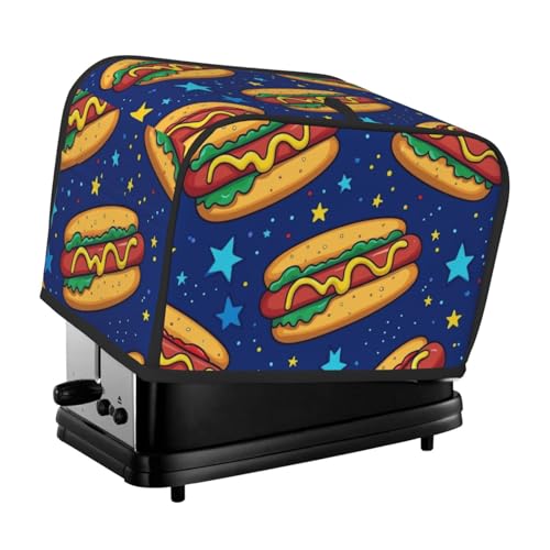 Generic Hot Dog Food Print 2 Slice Toaster Cover Fingerprint Bread Maker Protectors,Kitchen Small Appliance Dust Cover von Generisch
