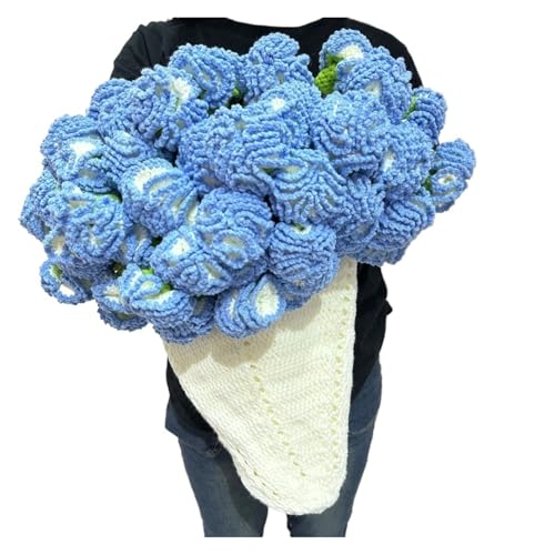Generico 60cm gehäkelte Rosenstrauß Decke - Einzigartig und romantisch für Freundin und besondere Anlässe (Style8) von Generisch