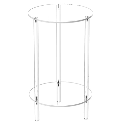 Generico Beistelltisch aus Acryl - moderner Tisch, minimalistischer Seitentisch | Platz - Runder Designtisch mit einer transparenten Oberfläche für eleganten Stil, Seitentisch für den Rip-Bereich von Generisch