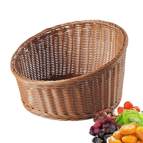 Generico Brotkorb, Brotkorb, geflochten, geneigter Organisator aus Imitation, Behälter für Obst und , für Kartoffeln, Bananen, Süßspeisen Generico Brotkorb, Brotkorb, geflochten, geneigter Organisator aus Imitation, Behälter für Obst und , für Kartoffeln, Bananen, Süßspeisen von Generisch