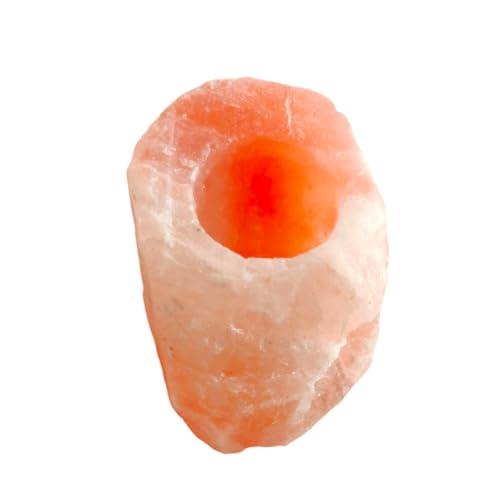 Generico CBAM Kerzenhalter Rosa Himalaya-Salz Natur Wellness Home Relax Yoga Design H 9 cm von Generisch
