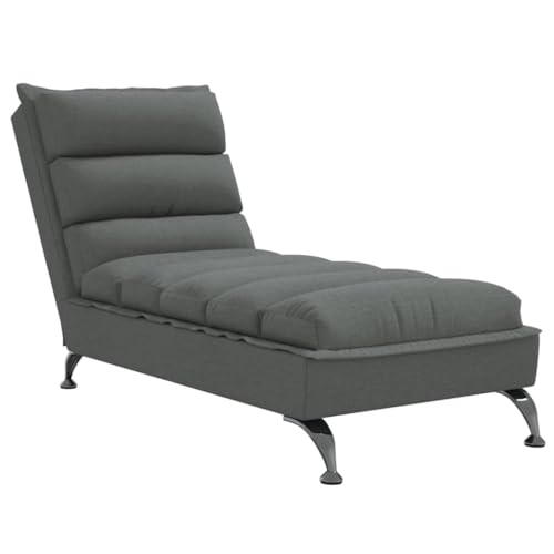 Generico Chaiselongue mit dunkelgrauen Kissen aus Stoff von Generisch