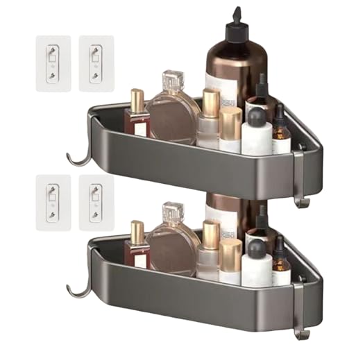 Generico Duschablage | Wandregal für Badezimmer, strapazierfähig, ohne Bohren, dreieckiges Eckregal für Badezimmer, Haus, Generico Duschablage | Wandregal für Badezimmer, strapazierfähig, ohne Bohren, dreieckiges Eckregal für Badezimmer, Haus, von Generisch