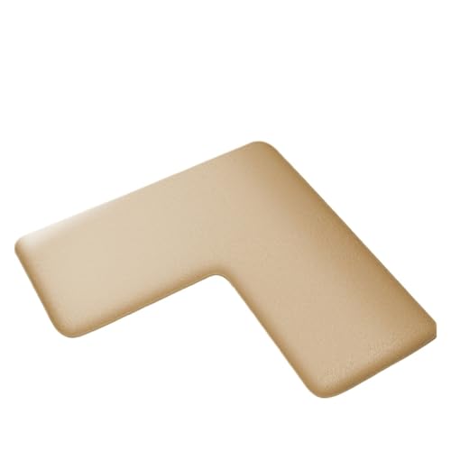 Generico Extra großer Badteppich in L-Form – sehr saugfähiger Flanell von 1 cm, passt auf den WC-Boden für eine vollständige Abdeckung (Apricot, 75 x 75 x 45 cm) von Generisch