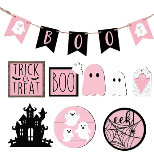 Generico Halloween Tablett-Dekorationen – 13 Stück Halloween- -Dekorationen | Tischdekoration aus Holz für Küche Wohnung Schlafzimmer Badezimmer Party Generico Halloween Tablett-Dekorationen – 13 Stück Halloween- -Dekorationen | Tischdekoration aus Holz für Küche Wohnung Schlafzimmer Badezimmer Party von Generisch