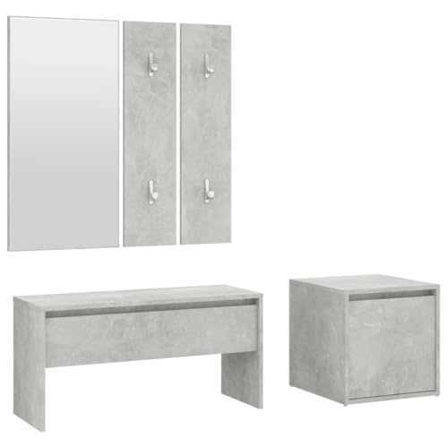 Generico Kangqiling 3082048 Flurmöbel-Set Grau Beton aus mehrschichtigem Holz, Grau, 3082048 von Generisch