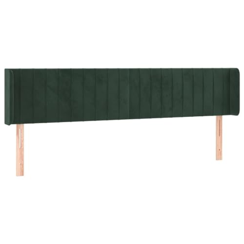 Generico Kangqiling 3119063 Ohr-Kopfteil Dunkelgrün 163 x 16 x 78/88 cm aus Samt, Grün, Generico Kangqiling 3119063 Ohr-Kopfteil Dunkelgrün 163 x 16 x 78/88 cm aus Samt, Grün, von Generisch