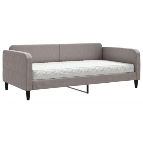 Generico Kangqiling 3196806 Schlafsofa mit Matratze, Taupe, 100 x 200 cm, aus Stoff, taupe von Generisch