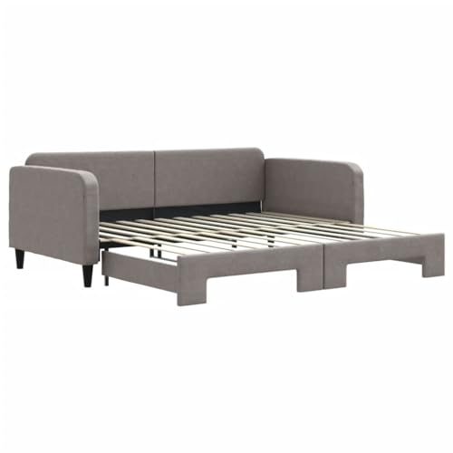 Generico Kangqiling 3196824 Schlafsofa mit ausziehbarem Bett, Taupe, 100 x 200 cm, aus Stoff, taupe von Generisch