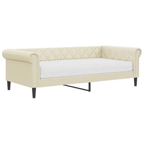 Generico Kangqiling 3197721 Schlafsofa mit Matratze Creme, 90 x 200 cm aus Kunstleder, cremefarben Generico Kangqiling 3197721 Schlafsofa mit Matratze Creme, 90 x 200 cm aus Kunstleder, cremefarben von Generisch