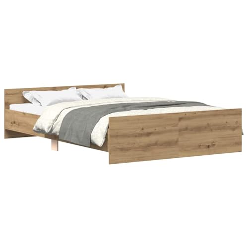Generico Kangqiling 3328741 Bettgestell ohne Matratze Eiche Handwerk 140 x 200 cm, Braun, 3328741 von Generisch