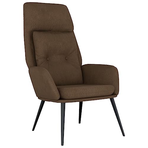 Generico Kangqiling 341279 Relaxsessel Braun aus Wildlederimitat, Braun, 341279 von Generisch