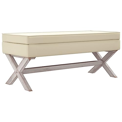 Generico Kangqiling 344522 Hocker 110 x 45 x 49 cm aus Leinen, Beige, 344522 von Generisch