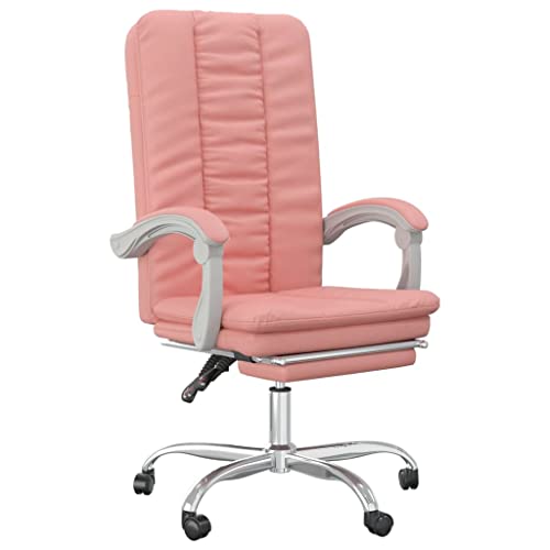 Generico Kangqiling 349721 Bürostuhl mit verstellbarer Rückenlehne aus Kunstleder, Rosa, 349721 von Generisch