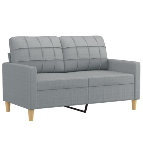 Generico Kangqiling 359083 2-Sitzer-Sofa hellgrau 120 cm Stoff grau von Generisch