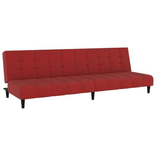Generico Kangqiling 375768 2-Sitzer-Sofa in Weinrot aus Samt, rot von Generisch