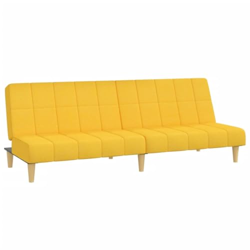 Generico Kangqiling 375831 Schlafsofa mit 2 Sitzplätzen, gelb, aus Stoff, Gelb von Generisch