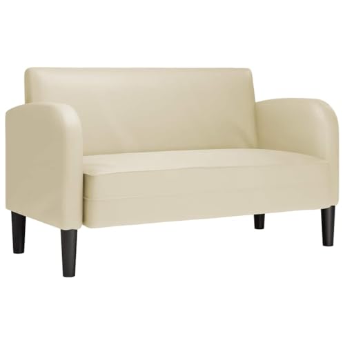 Generico Kangqiling 4100537 Sofa cremefarben 110 cm Kunstleder von Generisch