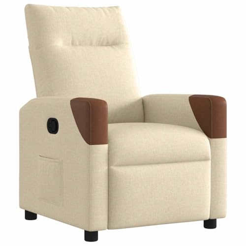 Generico Kangqiling 4104813 Relaxsessel aus cremefarbenem Stoff von Generisch