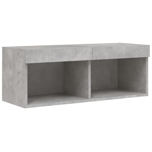 Generico Kangqiling 837147 TV-Schrank mit LED-Lichtern, betongrau, 80 x 30 x 30 cm, Grau, 837147 Generico Kangqiling 837147 TV-Schrank mit LED-Lichtern, betongrau, 80 x 30 x 30 cm, Grau, 837147 von Generisch