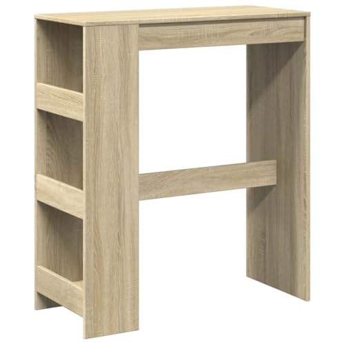 Generico Kangqiling 854375 Bartisch mit Ablage Sonoma, 90 x 40 x 103,5 cm, mehrschichtig, braun, Generico Kangqiling 854375 Bartisch mit Ablage Sonoma, 90 x 40 x 103,5 cm, mehrschichtig, braun, von Generisch