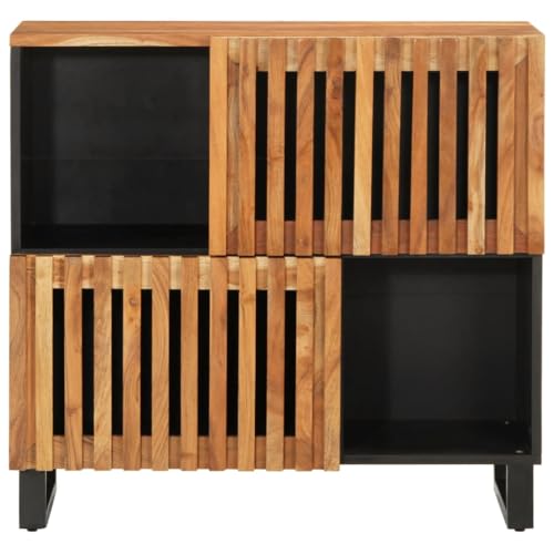 Generico Kangqiling Anrichte 80 x 34 x 75 cm aus massivem Akazienholz, Braun, 377570 von Generisch