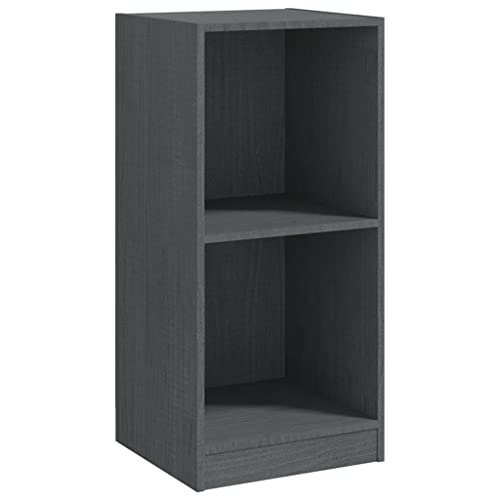 Generico Kangqiling Anrichte Grau 35,5 x 33,5 x 76 cm aus massivem Kiefernholz, grau, 809932 von Generisch