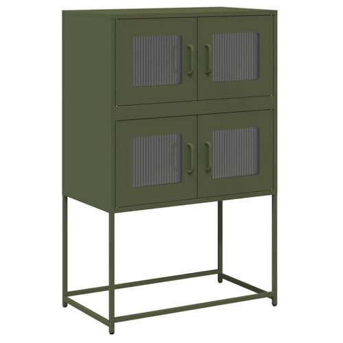 Generico Kangqiling Anrichte Olivgrün 68 x 39 x 107 cm aus Stahl, Grün, 853348 von Generisch