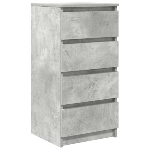 Generico Kangqiling Anrichte grau Beton 37,5 x 35 x 76 cm aus mehrschichtigem Holz, Grau, 861754 von Generisch