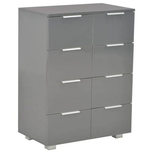 Generico Kangqiling Anrichte grau glänzend 60 x 35 x 80 cm aus mehrschichtigem Holz, Grau, 283714 von Generisch