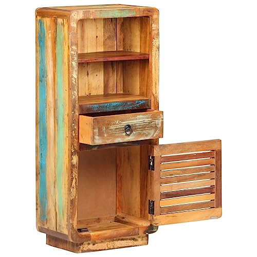 Generico Kangqiling Anrichte hoch 45 x 32 x 110 cm aus recyceltem Massivholz, mehrfarbig, 320465 von Generisch