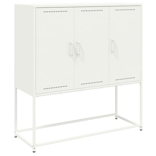 Generico Kangqiling Anrichte weiß 100,5 x 39 x 107 cm aus Stahl, 846541 von Generisch